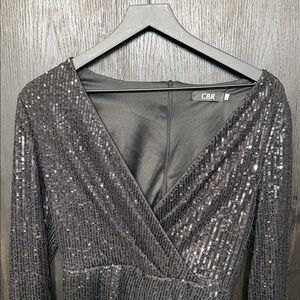 CBR Sparkling Black Long Sleeve Dress